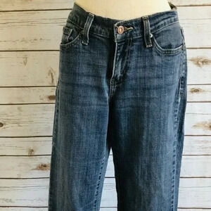 LEVI 529 Women Curvy Boot Cut Cotton Denim Blue Jeans Pants Size 29W X 30L